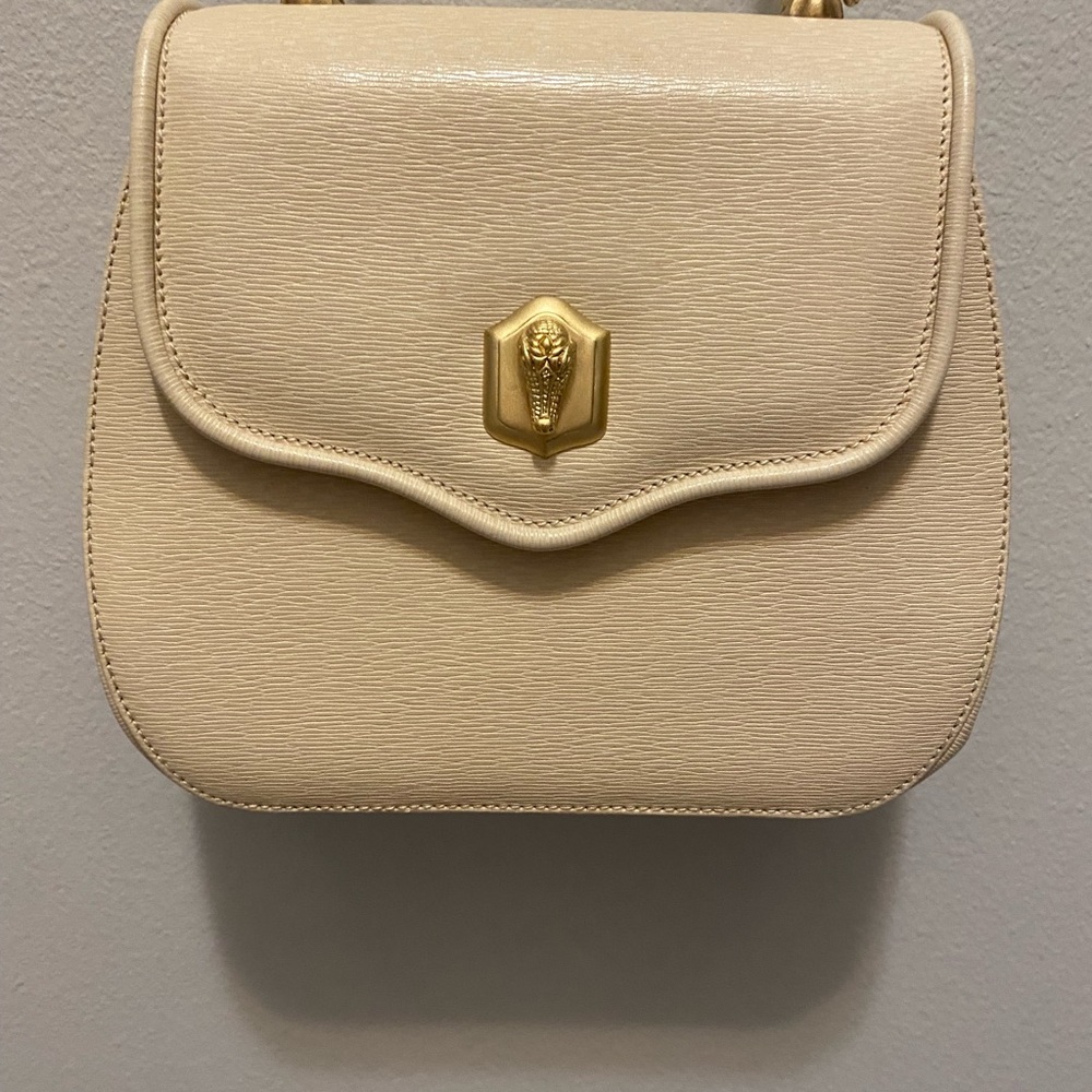 Barry Kieselstein-Cord  cream colored leather shoulder bag signature Alligator - Picture 3 of 16